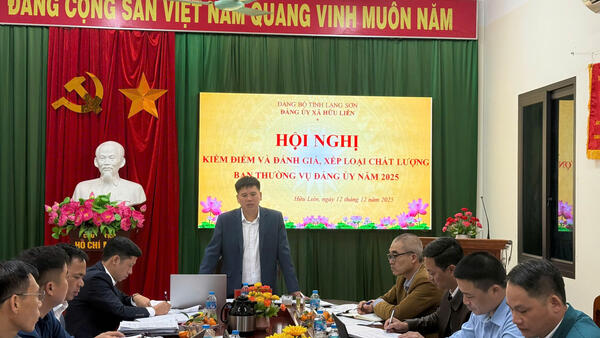 Đảng ủy xã Hữu Liên: Nêu cao tinh thần tự phê bình và phê bình, đảm bảo đánh giá chất lượng năm 2025 thực chất, khách quan