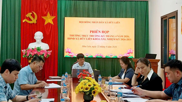 Thường trực HĐND xã Hữu Liên họp phiên thường kỳ tháng 4 năm 2026