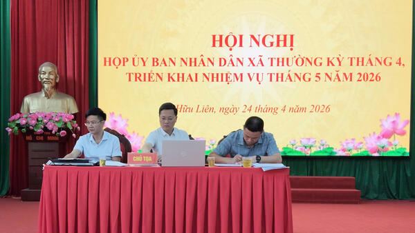 Họp UBND xã thường kỳ tháng 4, triển khai nhiệm vụ trọng tâm tháng 5/2026