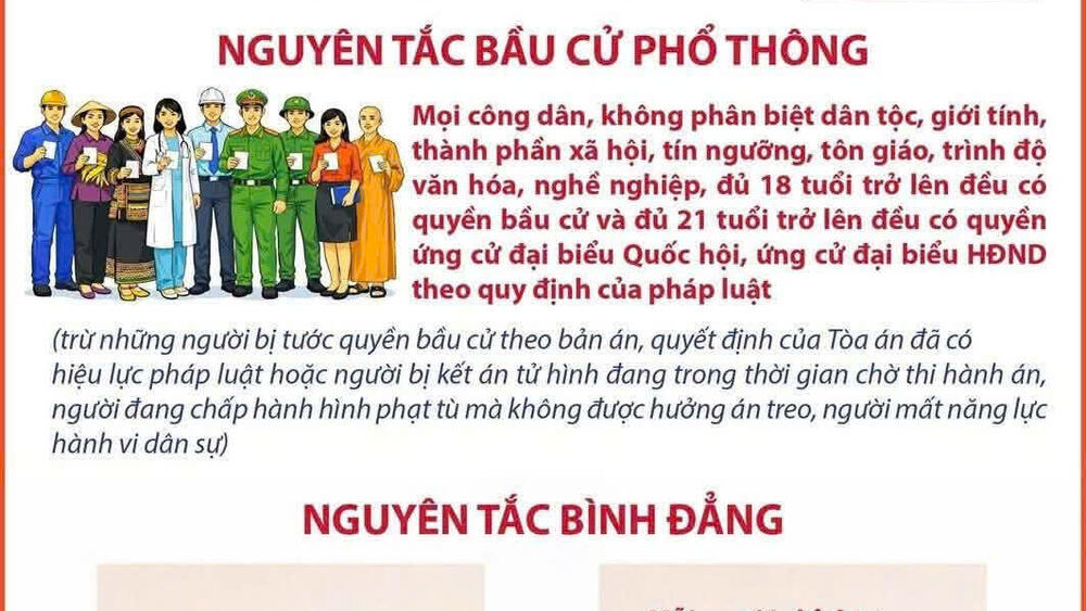 NGUYÊN TẮC BẦU CỬ ĐẠI BIỂU QUỐC HỘI VÀ ĐẠI BIỂU HĐND CÁC CẤP