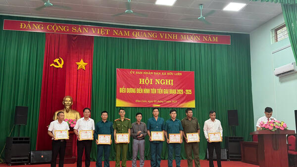 Xã Hữu Liên tổ chức Hội nghị biểu dương điển hình tiên tiến giai đoạn 2020 – 2025
