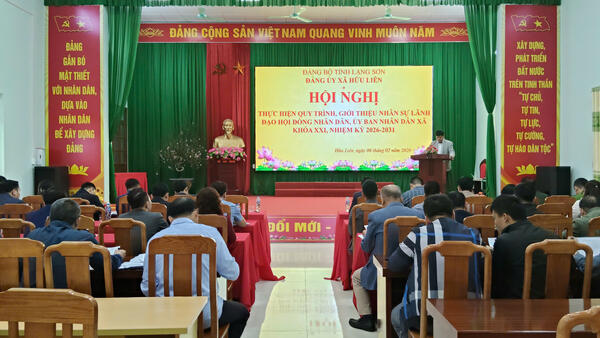 Hội nghị thực hện quy trình, giới thiệu nhân sự lãnh đạo HĐND, UBND xã  khoá XXI, nhiệm kỳ 2026 – 2031