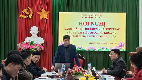 Đảng uỷ xã Hữu Liên đánh giá tiến độ triển khai công tác bầu cử Đại biểu Quốc hội khoá XVI và đại biểu HĐND các cấp
