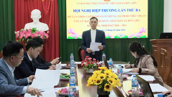 UBMTTQ Việt Nam xã Hữu Liên tổ chức Hội nghị hiệp thương lần thứ ba