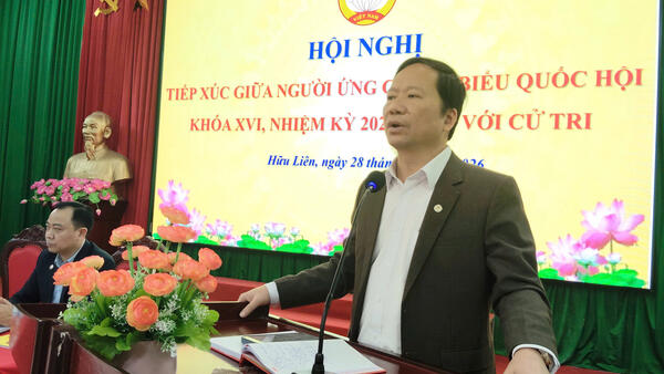 HỘI NGHỊ TIẾP XÚC GIỮA NGƯỜI ỨNG CỬ ĐẠI BIỂU QUỐC HỘI KHOÁ XVI, NHIỆM KỲ 2026 – 2031 VỚI CỬ TRI