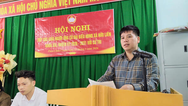 Các ứng cử viên đại biểu HĐND xã khoá XXI, nhiệm kỳ 2026 – 2031 thuộc đơn vị bầu cử số 4 tiếp xúc cử tri, vận động bầu cử tại thôn Gò Mãm và thôn Chùa Coong