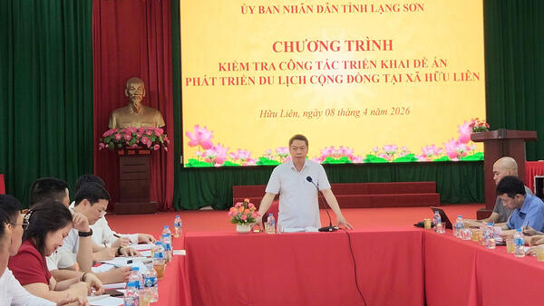 Đoàn công tác của UBND tỉnh kiểm tra công tác triển khai Đề án phát triển Làng du lịch cộng đồng tại xã Hữu Liên