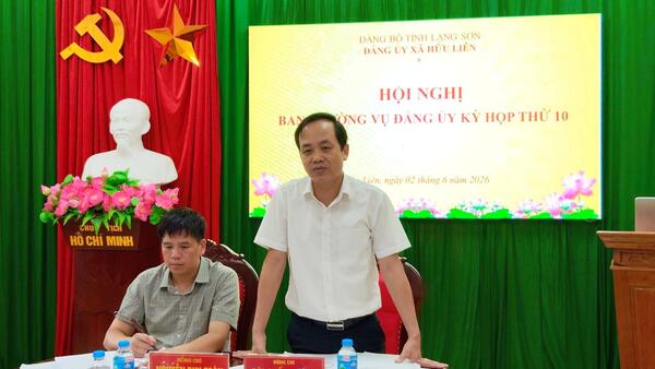 Hội nghị Ban thường vụ Đảng uỷ xã Hữu Liên kỳ họp thứ 10