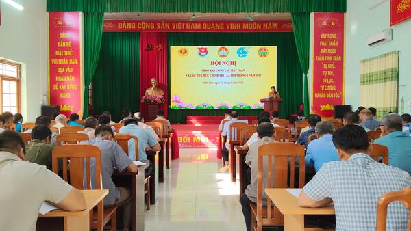 Hội nghị giao ban công tác Mặt trật và các tổ chức chính trị - xã hội tháng 6 năm 2026