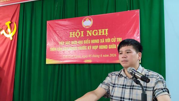 Đại biểu HĐND xã Hữu Liên tiếp xúc cử tri trước kỳ họp giữa năm 2026
