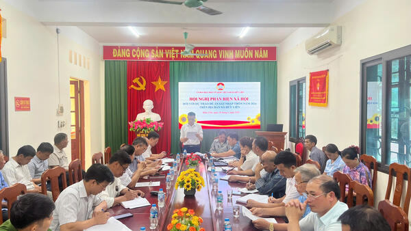 ỦY BAN MTTQ VIỆT NAM XÃ HỮU LIÊN TỔ CHỨC HỘI NGHỊ PHẢN BIỆN XÃ HỘI ĐỐI VỚI DỰ THẢO ĐỀ ÁN SẮP XẾP THÔN NĂM 2026